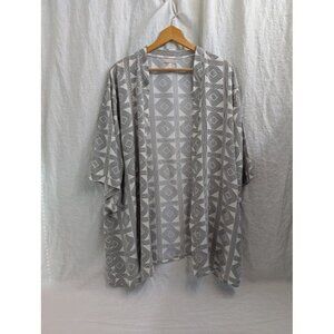 Summer Rose kimono style swim suit cover beach travel black & white geometric V3